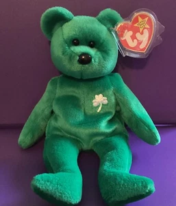 Erin Bear TY Beanie Baby, Near Mint, With Tag Protecter - Picture 1 of 6