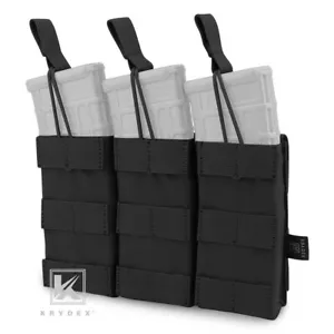 KRYDEX Triple 5.56.223 Custodia Mag Modulare Portariviste Tattiche MOLLE Nero - Foto 1 di 9