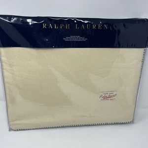 Ralph Lauren Waltham Striped Blanket KING Cream/Navy - Picture 1 of 9