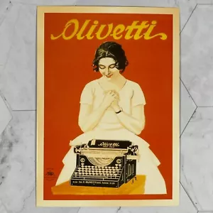 Olivetti Schreibmaschinen 1924 Werbeanzeige Retro Postkarte von Marcello Dudovich - Bild 1 von 4