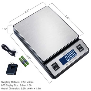 Weighmax Series 2809 90 libbre x 0,1 oz scala postale digitale inox spedizione - Foto 1 di 5