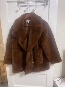 topshop faux fur coat Size Small