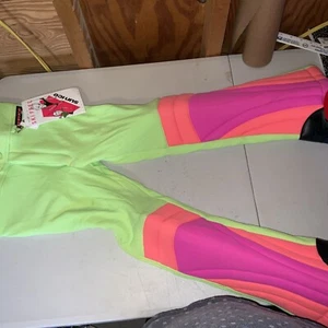 NWT Sun Ice Neon Ski Snow Pants Kids 12 Vintage Extra Padded Knees - Picture 1 of 4