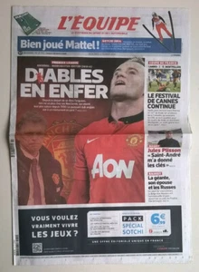 L'EQUIPE N°21 760 du 12/02/2014 - Diables en enfer (Arsenal-MU)/ JO: Mattel en B - Foto 1 di 9