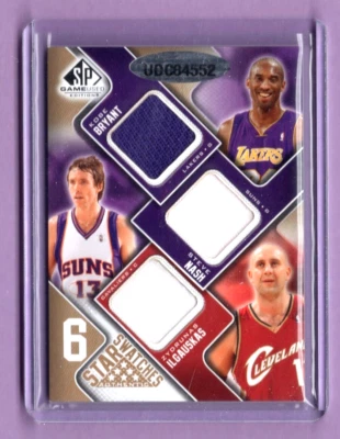 2009-10 SP GU 6 Star Swatches Kobe-Nash-Iverson-Marbury ++ /65 - Image 1 of 2