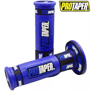 YAMAHA Blue ProTaper 7/8" Grips for Pit Dirt Bike-TTR110 YZ85 YZ125 YZ250 YZ450 - Picture 1 of 6