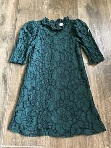 Girls GB Dress Size Small Green Lace Holiday Christmas EUC - Picture 1 of 3