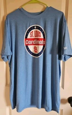 New Era St. Louis Cardinals Oval Logo MLB Soft T-Shirt Baby Blue Men's Size XL - Image 1 of 4