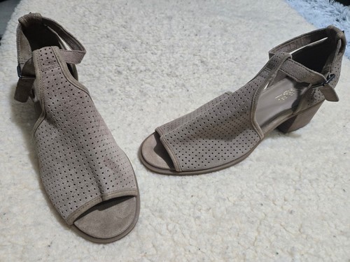 Sandali donna Koolaburra by UGG Ashlyn pelle marrone tacco a blocco taglia 11