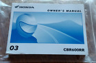 Honda 2003 CBR600RR Motorcycle Owner's Manual 00X31-MEE-6001 Genuine OEM