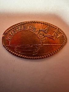 Moneda alargada aplastada myrtle Beach centavo - Imagen 1 de 3