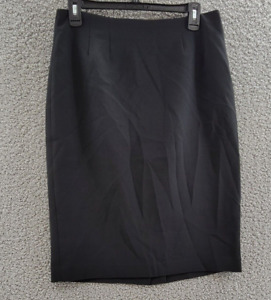 KASPER Petite Pencil Midi Skirt Women's 8P Black Back Zipper Hook & Eye Closure