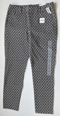Old Navy Pixie Pants Womens 8 Black & White Secret Slim Pockets Ankle Length - Image 1 of 4