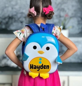Happy Penguins Rucksack für Kleinkind Vorschule kleine Kinder | Monogramm verfügbar - Bild 1 von 7