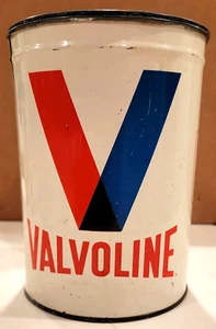 Vintage VALVOLINE X-ALL GREASE CAN - 5 Pound - rare oil gas tin - five lb. - Picture 1 of 9