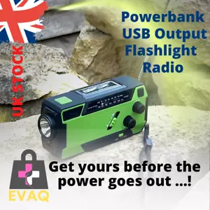 EvaqBag 2nd Gen : Emergency Wind Up AM/FM Radio,Light and Phone charger - Green - Picture 1 of 6