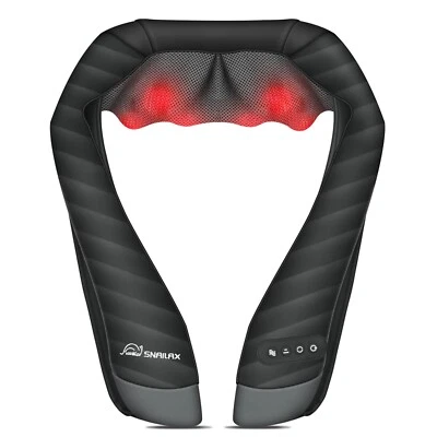 Masajeador de espalda y hombros Shiatsu con calor, tejido profundo almohada de amasado 3D Foto 1 de 4