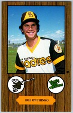 1978 Family Fun Centers San Diego Padres Bob Owchinko #20 NM or Better