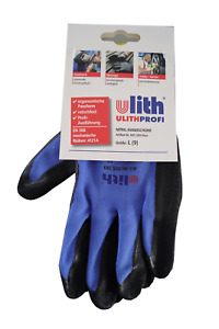 Vorteilspack ULITH Montagehandschuhe m. Nitril-Beschichtung blau/schwarz Gr.7-11