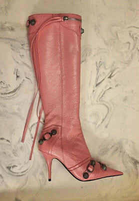 ¡Nuevo! Bota hasta la rodilla Balenciaga 'Cagole' rosa para mujer talla 7 US 37 Eur. Precio de venta sugerido por el fabricante $2350 Foto 1 de 4