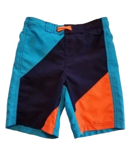 Ocean Pacific OP Boy's Swimwear Swim Trunks Board Shorts Blue & Orange Size XS - Picture 1 of 10