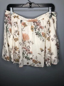 Zara Basic Damenrock Kreis Blumen weiß Größe L gebraucht, in einwandfreiem Zustand - Bild 1 von 8