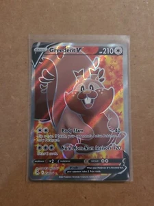 Greedent V 256/264 - Fusion Strike - Ultra Rare Holo Pokemon Card Near Mint - Picture 1 of 10