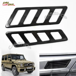 For Benz W463 G500 G550 G63 G65 Carbon Fiber Front Hood Side Vent Cover Trim - Bild 1 von 7