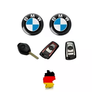 2x BMW Schlüssel Logo Emblem 11mm Epoxy Selbstklebend Key Sticker - Bild 1 von 1