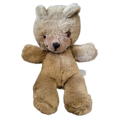 Vintage Knickerbocker Animal Of Distinction Teddy Bear Plush Orange Eyes 14" - Image 1 of 4