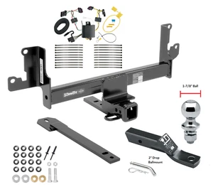 Trailer Tow Hitch For 2015 BMW X1 w/Panoramic Moonroof w/ Wiring & 1-7/8" Ball - Picture 1 of 8