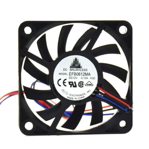 Cooling Fan EFB0612MA for Delta 3500RPM 60*60*10mm DC 12V 0.12A 3Pin - Picture 1 of 4