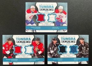 Lot of 3 DUAL PATCH Tundra Tandems 2013-14 Upper Deck Artifacts - Picture 1 of 2