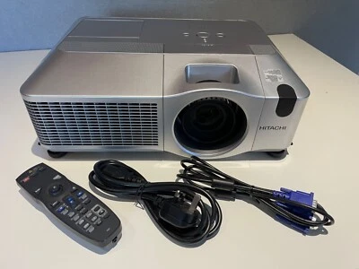 Hitachi CP-X505 3500lm XGA Projector with new OEM lamp, remote, leads & serviced - Image 1 of 4