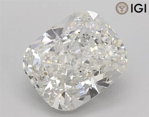 3.06Ct Long Cushion Cut Fancy Shape Diamond IGI Certified SI1 Clarity G - Picture 1 of 14