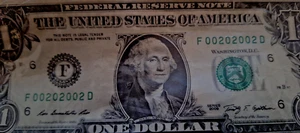 fancy serial number 1 dollar bill birthday - Picture 1 of 1