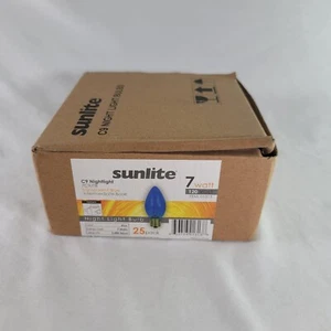 Sunlite C9 7 watt Nightlight 7C9/TB Transparent Blue Intermediate Base 01313 - Picture 1 of 8