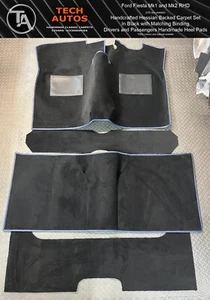 Juego de alfombras hechas a mano por encargo pila profunda acolchada Ford Fiesta Mk1 y Mk2 - Imagen 1 de 8