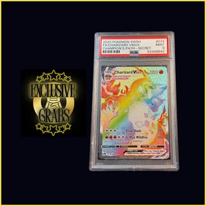 2020 Pokémon Charizard VMAX 074/073 PSA 9 MINT – Rainbow Rare Champion’s Path - Picture 1 of 3