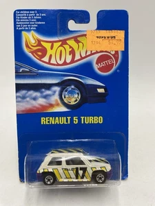 Hot Wheels Renault 5 Turbo Rally (White and Purple) 1990 New in Package - Picture 1 of 4