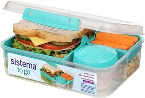 Sistema TO GO Bento Lunch | 1.65 L | School Box With L, Minty Teal - Picture 1 of 7
