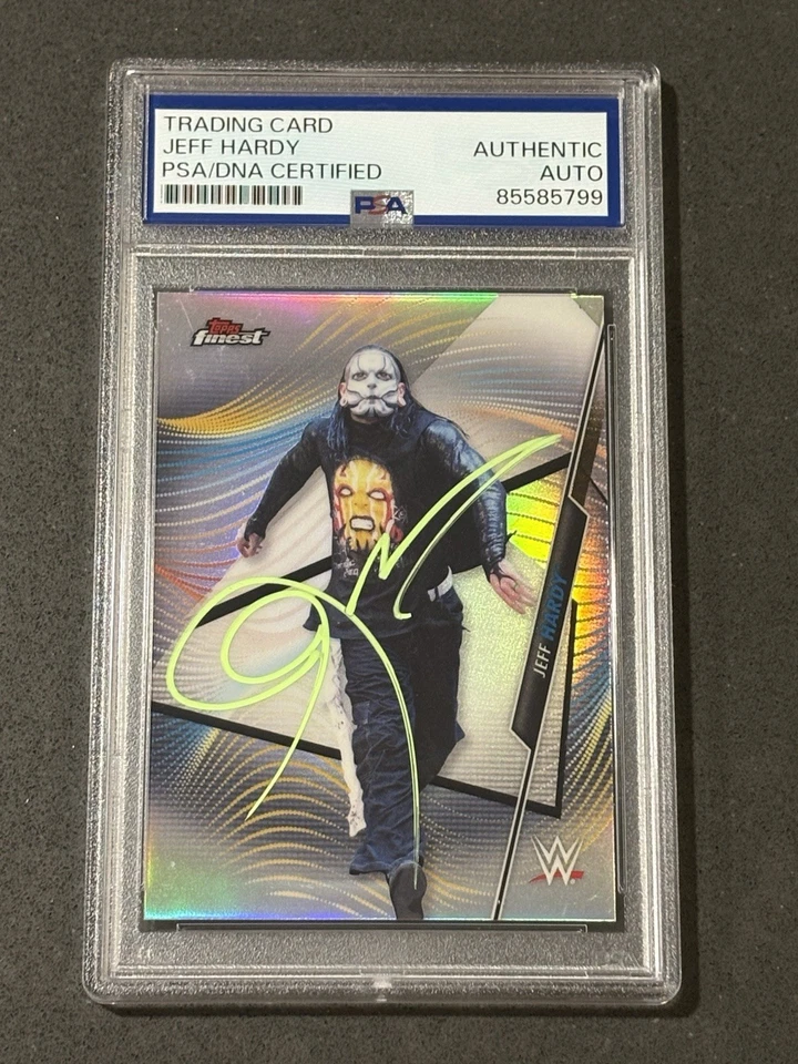 JEFF HARDY 2020 TOPPS FINEST REFRACTOR SIGNED AUTOGRAPHED CARD PSA/DNA CERTIFIED - Image 1 of 2