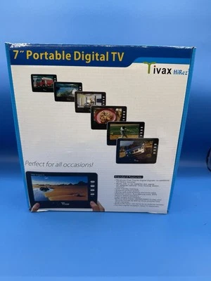 TIVAX HIREZ7 7-INCH PORTABLE TV Complete With Accessories NEW IN BOX - Image 1 of 4