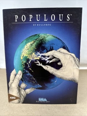 AMIGA POPULOUS COMPUTER PC GAME W MANUAL & BOX VINTAGE ELECTRONIC ARTS RARE - Image 1 of 4