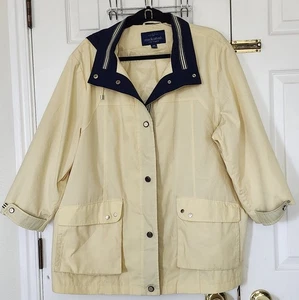 Mackintosh New England Womans Yellow Long Sleeve Hooded Jacket Size 2X - Picture 1 of 6