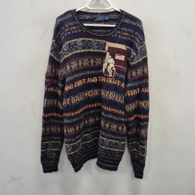 Polo Ralph Lauren Jersey Universitario Isla Justa Mohair Alpaca Jersey Suéter Mediano Foto 1 de 4