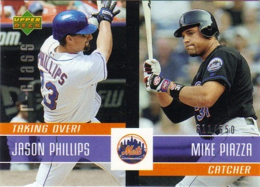 2004 Upper Deck R-Class Taking Over! 611/650 Mike Piazza Jason Phillips TO-2 HOF - Image 1 of 1