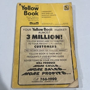 1974 TELEPHONE Yellow BOOK Suffolk County LONG ISLAND NY Lindenhurst Babylon - Imagen 1 de 8