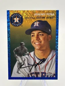 2023 Topps Chrome Platinum Anniversary Jeremy Pena #243 blu mini-D rifratto /199 - Foto 1 di 2