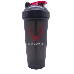 Bucked Up Perfect Shaker Bottle, 28oz, BPA-Free, 28 Ounces, Black/Red - Picture 1 of 5